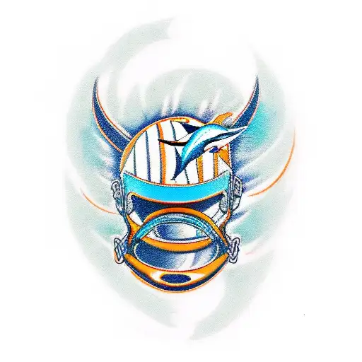 Miami Dolphins, Facemask, #51, Strive for perfection, but settle for excellence tattoo design idea