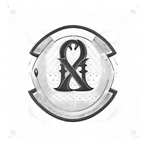 A blackwork design of a welding helmet with the client's father's initials incorporated tattoo design idea