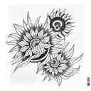 sunflower tattoo design idea