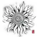 sunflower tattoo design idea