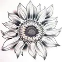sunflower tattoo design idea