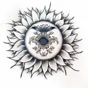 sunflower tattoo design idea