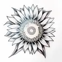 sunflower tattoo design idea