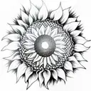 sunflower tattoo design idea