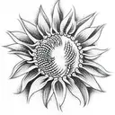 sunflower tattoo design idea
