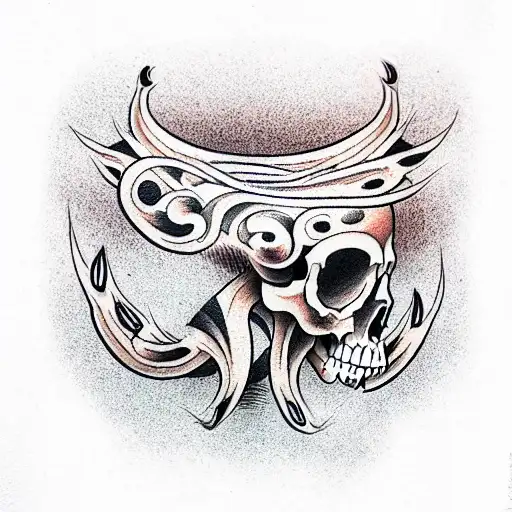 Skull tattoo design idea