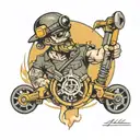mechanic army  tattoo design idea