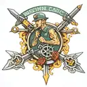 mechanic army  tattoo design idea