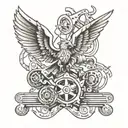 mechanic army military  tattoo design idea