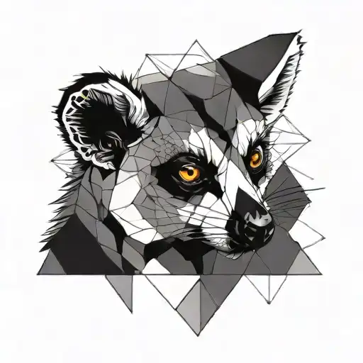 lemur tattoo design idea