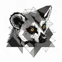 lemur tattoo design idea