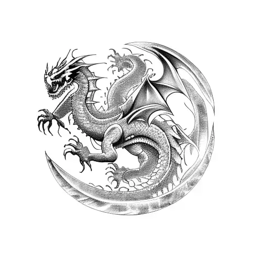 A futuristic sword of light with a dragon wrapped around it tattoo design idea