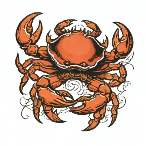 cancer crab tattoo design idea