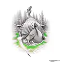 turkey hunting tattoo design idea