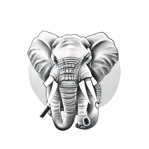 Angry Elephant tattoo design idea