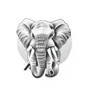 Angry Elephant tattoo design idea
