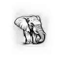 Angry Elephant tattoo design idea