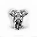 Angry Elephant tattoo design idea