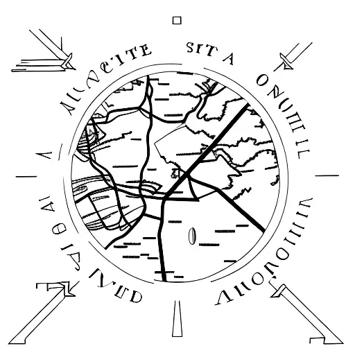 A minimalist tattoo of a map outline of Shelter Island, NY tattoo design idea