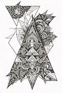 symbol of fire, air, water, earth and spirit tattoo design idea