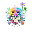 flores tattoo design idea