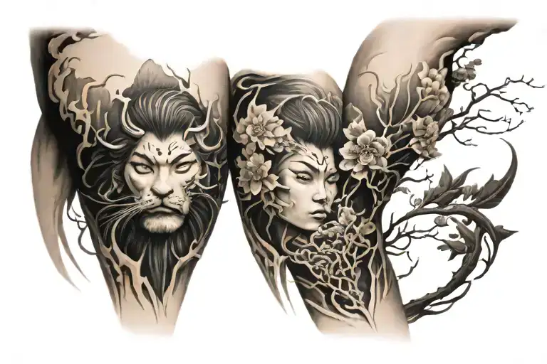 Japanese style sleeve tattoo design idea