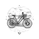 bike heart MTB  tattoo design idea