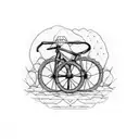 bike heart MTB  tattoo design idea
