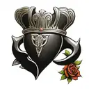 claddagh symbol tattoo design idea
