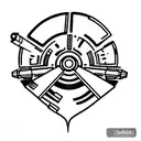 millenium falcon from starwars tattoo design idea