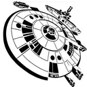 millenium falcon from starwars tattoo design idea