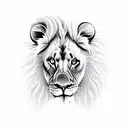 lion family tattoo design idea