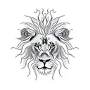 lion family tattoo design idea