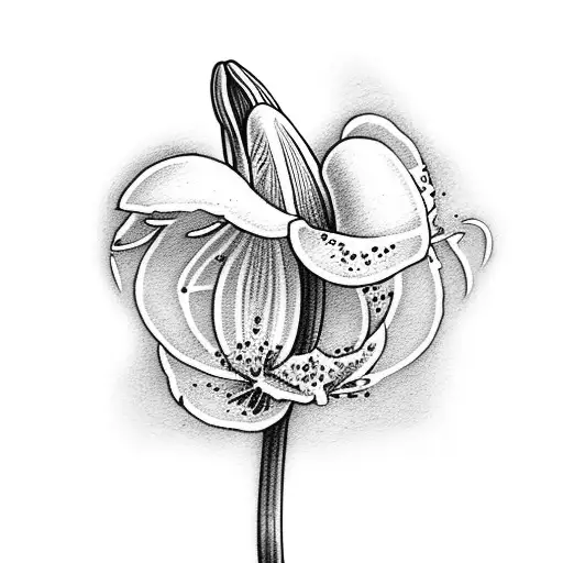 snowdrop and carnation  tattoo design idea