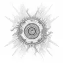 flaming sun Mandela  tattoo design idea