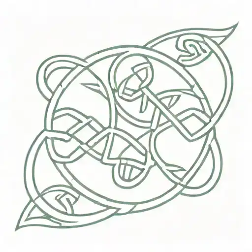 Celtic knot with initials CAY  tattoo design idea