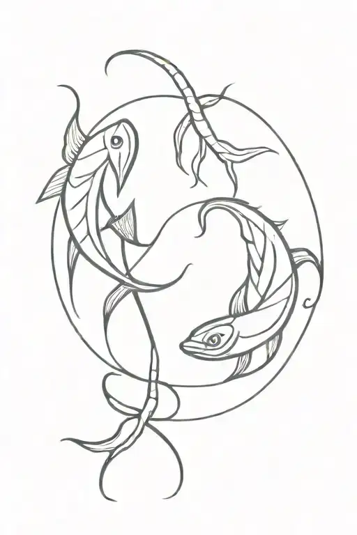 Pisces and Scorpio tattoo design idea