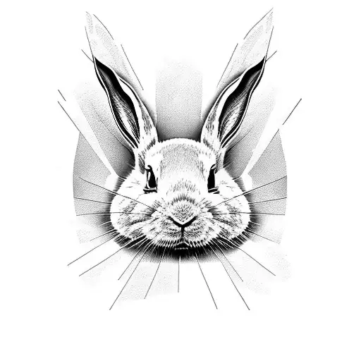 white rabbit from wonderland but not tattoo design idea