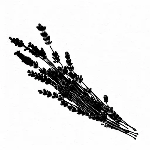 dancing lavender tattoo design idea