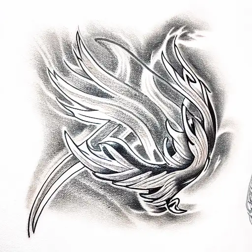 Phoenix tattoo design idea