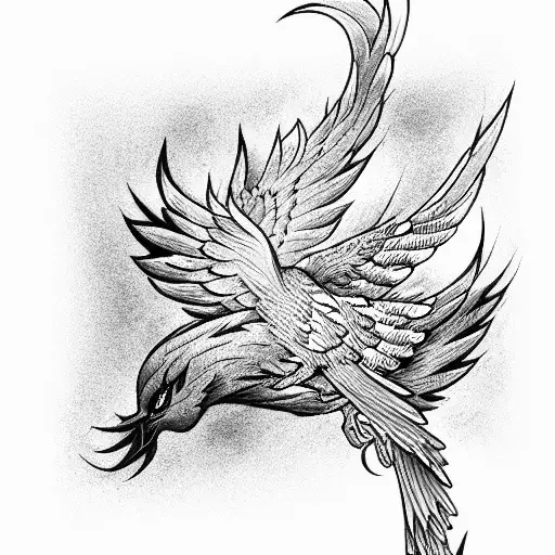 Phoenix tattoo design idea