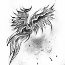 Phoenix tattoo design idea