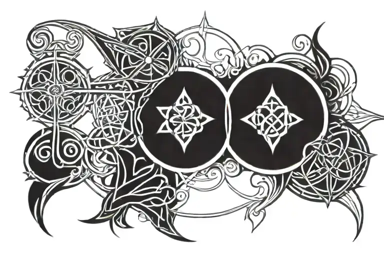 Base is the  celtic Symbols Serch Bythol. it should be combined with a heart and wired iron  tattoo design idea