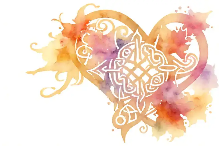 Base is a Celtic n Symbol: Serch Bythol shoukd be combined with a heart tattoo design idea