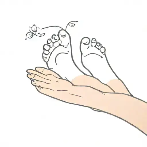 baby foot print tattoo design idea