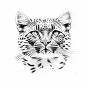 half leopard half cat tattoo design idea