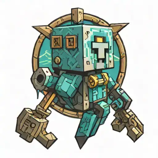 minecraft and gaming   tattoo design idea