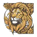 Lion Polygone tattoo design idea