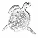turtle standing on hind legs with arm around ammunition tattoo design idea