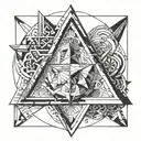 holy trinity geometric  tattoo design idea
